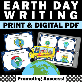 Preview of Earth Day ELA Activities Second Grade 3 Second Grade 4th 5th Writing Prompts