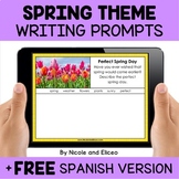 Digital Spring Writing Prompts for Google Classroom + FREE