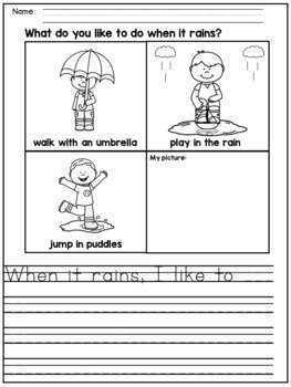 Spring Writing Prompts for Kindergarten and 1st Grade by Dana's Wonderland