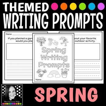 Preview of Spring Writing Prompts for Morning Work, Centers, Journal Time or Small Group