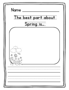 spring writing prompts for preschool by the early