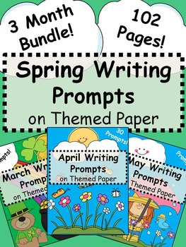 Preview of Spring Writing Prompts on Themed Paper {Just Print & Go!}