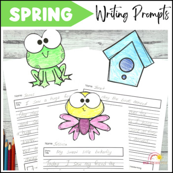 Preview of Spring Writing Prompts with Editable Checklist