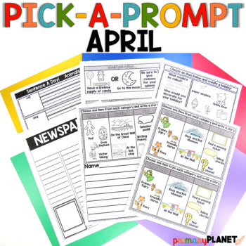 Preview of Spring Writing Prompts with Pictures | April Picture Writing Prompts