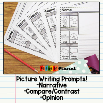 Spring Writing Prompts with Pictures Kindergarten April Picture Writing ...