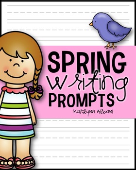 Preview of Spring Writing - Prompts with Writing Paper