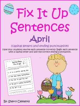 Preview of Spring Writing | Sentence Writing | Easter | Capitalization and Punctuation