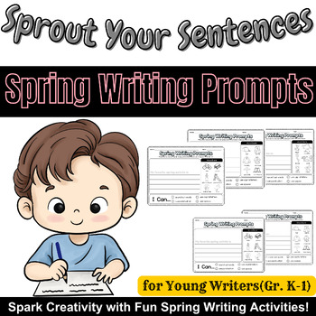 Preview of Spring Writing Stories: Engaging Prompts for Young Writers (Kindergarten & 1st)