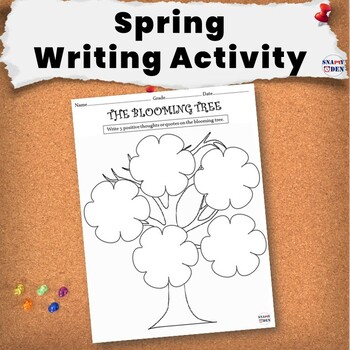 Preview of FREE Spring Writing and Fun Craft Activity Middle School ELA