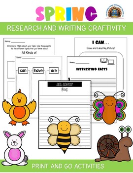 Spring Writing Craft | Animal Research Project| Informational Writing Unit