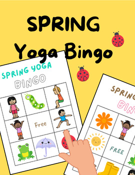 Preview of Spring Yoga Bingo, OT, PT, movement breaks, gross motor, PE,