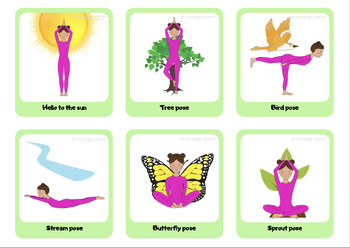 Preview of Spring Yoga - Sequencing Cards and a Poster