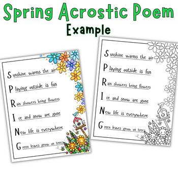 Spring acrostic poems, Poetry writing, Bulletin board decoration