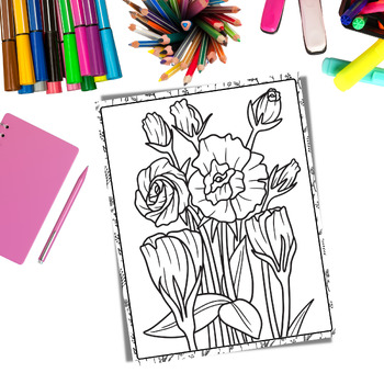 Spring Roses: Cozy Coloring Pages,Arts Activities,Spring,Recreational ...