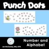 Spring alphabet and number sequencing punch dots