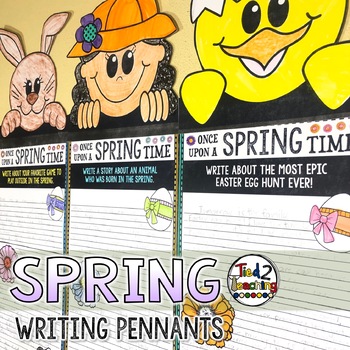 Preview of Spring and Easter Activities Writing Pennant Banner Craft