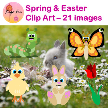 Preview of Spring and Easter Clip Art Full Color and Black and White