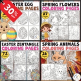 Spring and Easter Coloring Pages Bundle, April Coloring Sh
