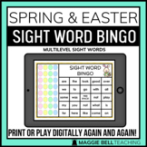Spring and Easter Digital Sight Word Bingo Virtual Class Game