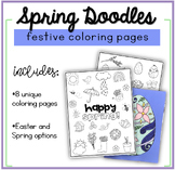 Spring and Easter Doodle Coloring Pages