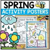 Spring Flowers Activity Coloring Pages Spring Posters Bull
