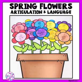 Preview of Spring and Summer Articulation and Language Flower Craft