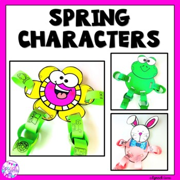 Preview of Spring and Summer Articulation and Language Flower, Frog and Bunny Craft