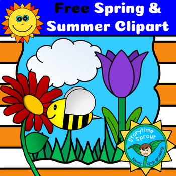 Preview of Spring and Summer Nature & Flowers Clipart (10 Free Images)
