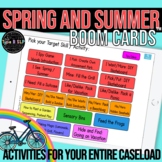 Spring and Summer Themed Boom Cards™ for Speech Therapy