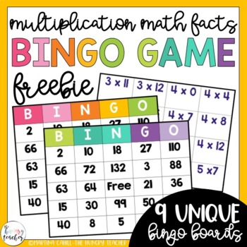 Preview of Multiplication Facts Math Game - Multiplication Bingo