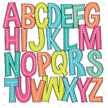 Preview of Spring bulletin board letters Bubble font for teachers
