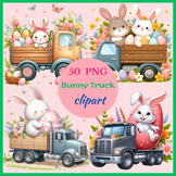 Spring bunny craft/Easter egg clipart/Bunny Truck/How to c