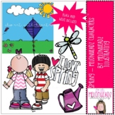 Spring clip art - Melonheadz Characters - Mini - by Melonh