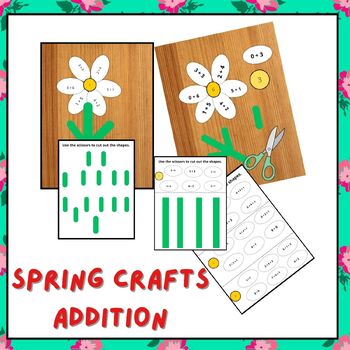 Preview of Spring crafts 1st grade addition math activity