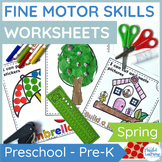 Spring fine motor skills worksheets low prep dot paint, st