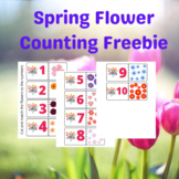 Spring flower counting cards