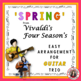 'Spring' from Four Seasons. Instrumental - Easy Guitar Trio