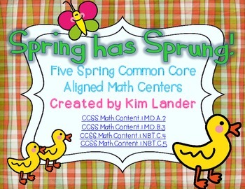 Preview of Spring has Sprung 5 Common Core Aligned Math Centers
