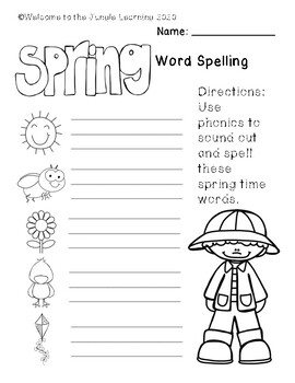 Spring into Learning FREEBIE by Welcome to the Learning Jungle | TPT