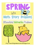 Spring into Math Subtraction Word Problems