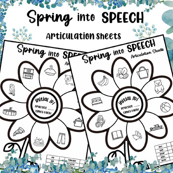 Preview of Spring into Speech Articulation Sheets