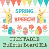 Spring into Speech Easter Bulletin Board/Door Decor Kit fo