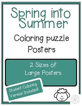 Block poster Spring - coloring page for 25 people - Yoors