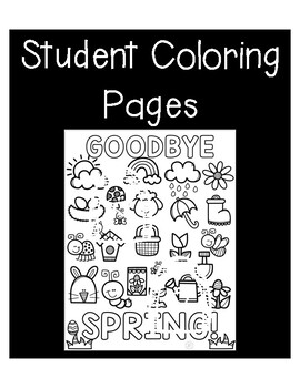 Block poster Spring - coloring page for 25 people - Yoors