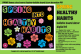 Spring into health habits bulletin board/door decor kit di