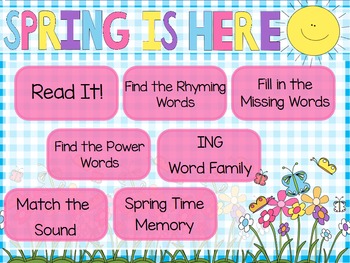 Preview of "Spring is Here" Poem of the Week Flipchart for ActivInspire