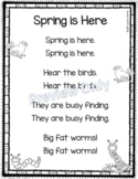 Spring is Here - Printable Poem for Kids