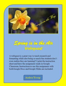 Preview of Spring is in the Air Webquest