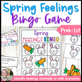 Spring or Easter Feelings Bingo Game and Counseling Activity