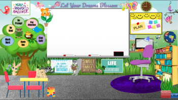 Classroom Background/Animated Cartoon Background Loop/ Virtual Classroom  Background 